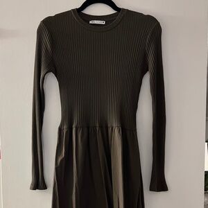 ZARA Long Sleeve Midi Dress | Size Small | Classic & Chic
